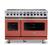 Front. Viking - 48"W./24"D. Dual Fuel Sealed Burner Range-8 Burners-LP - Spiced Cider.