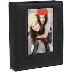 Front. Zink - 2x3 Photo Album 64-Pocket Mini Photo Album W/Transparent Window Cover for 2”x3” Photo Paper.