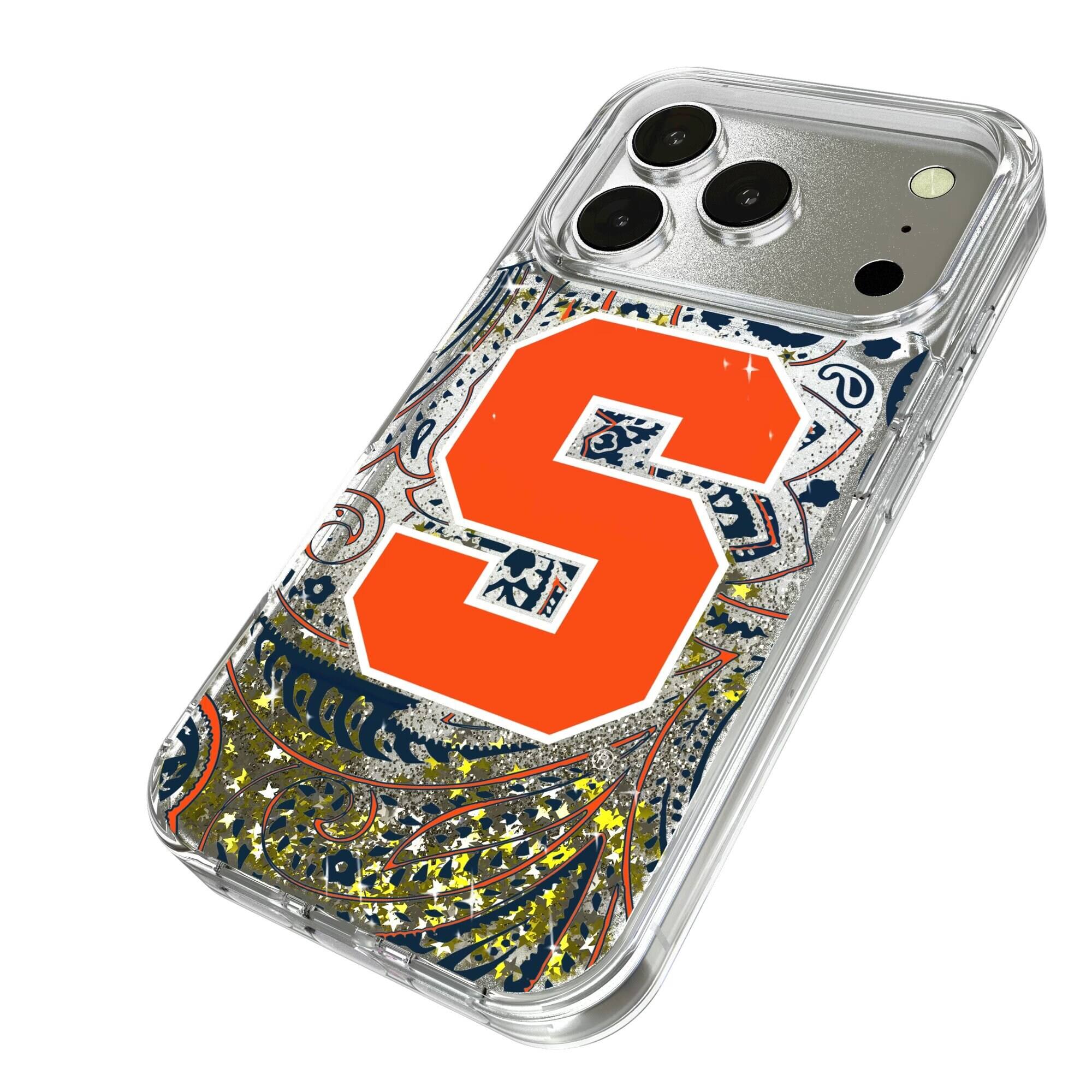 Alt View 1. Keyscaper - Syracuse Orange iPhone Glitter Paisley Design Case - 16 - Multicolor.