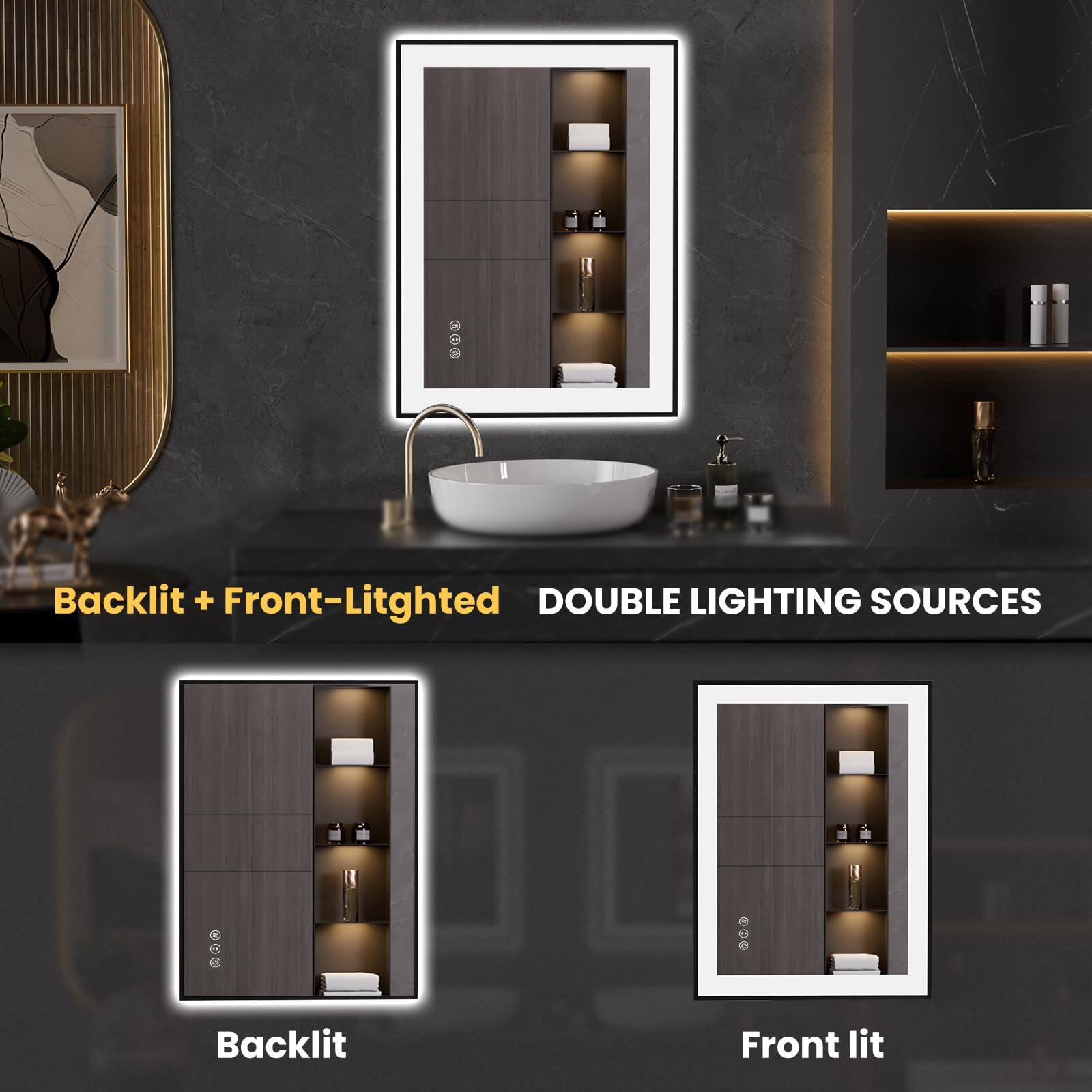 Backlit + Front-Litghted DOUBLE LIGHTING SOURCES

Backlit

Front lit