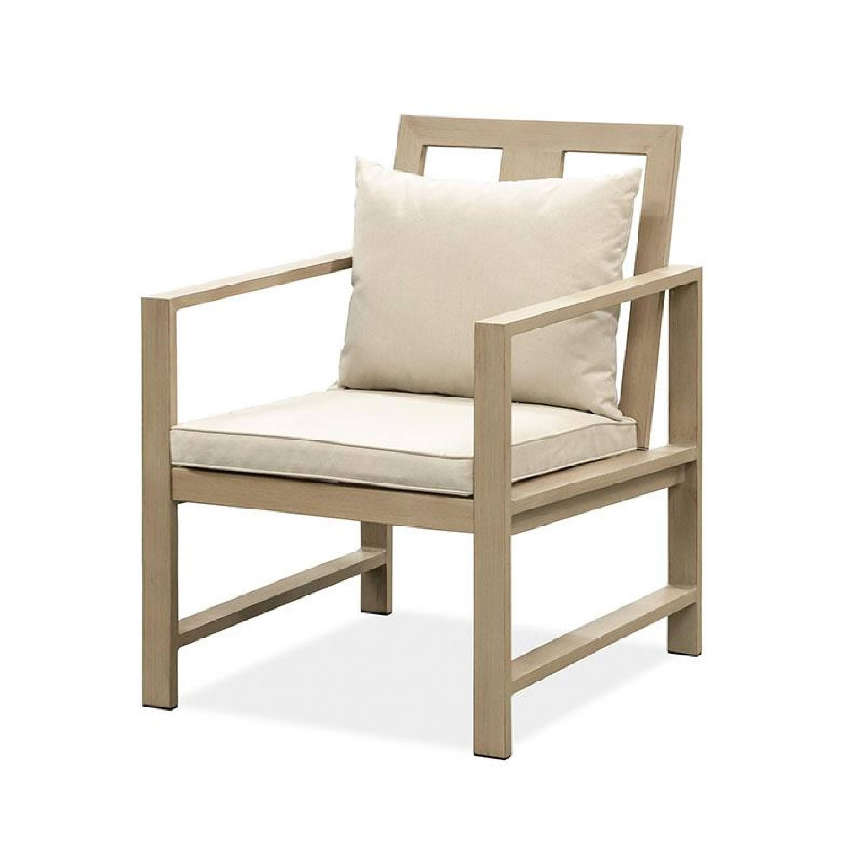 Front. Manhattan Lane - Beli Outdoor Armchair Set of 2, Washable Beige Covers - Natural Brown, Beige.