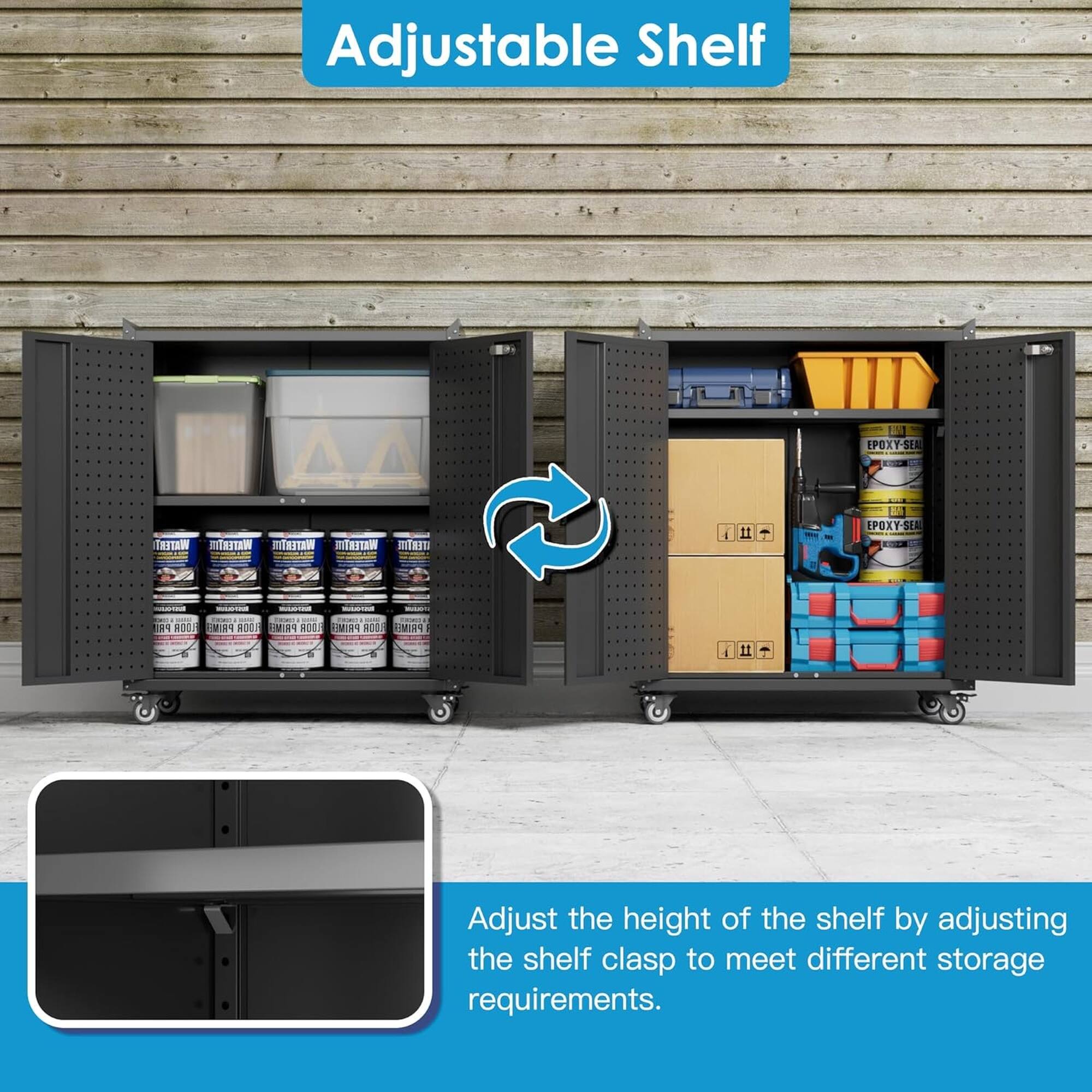 Adjustable Shelf

Adjust the height of the shelf by adjusting the shelf clasp to meet different storage requirements.