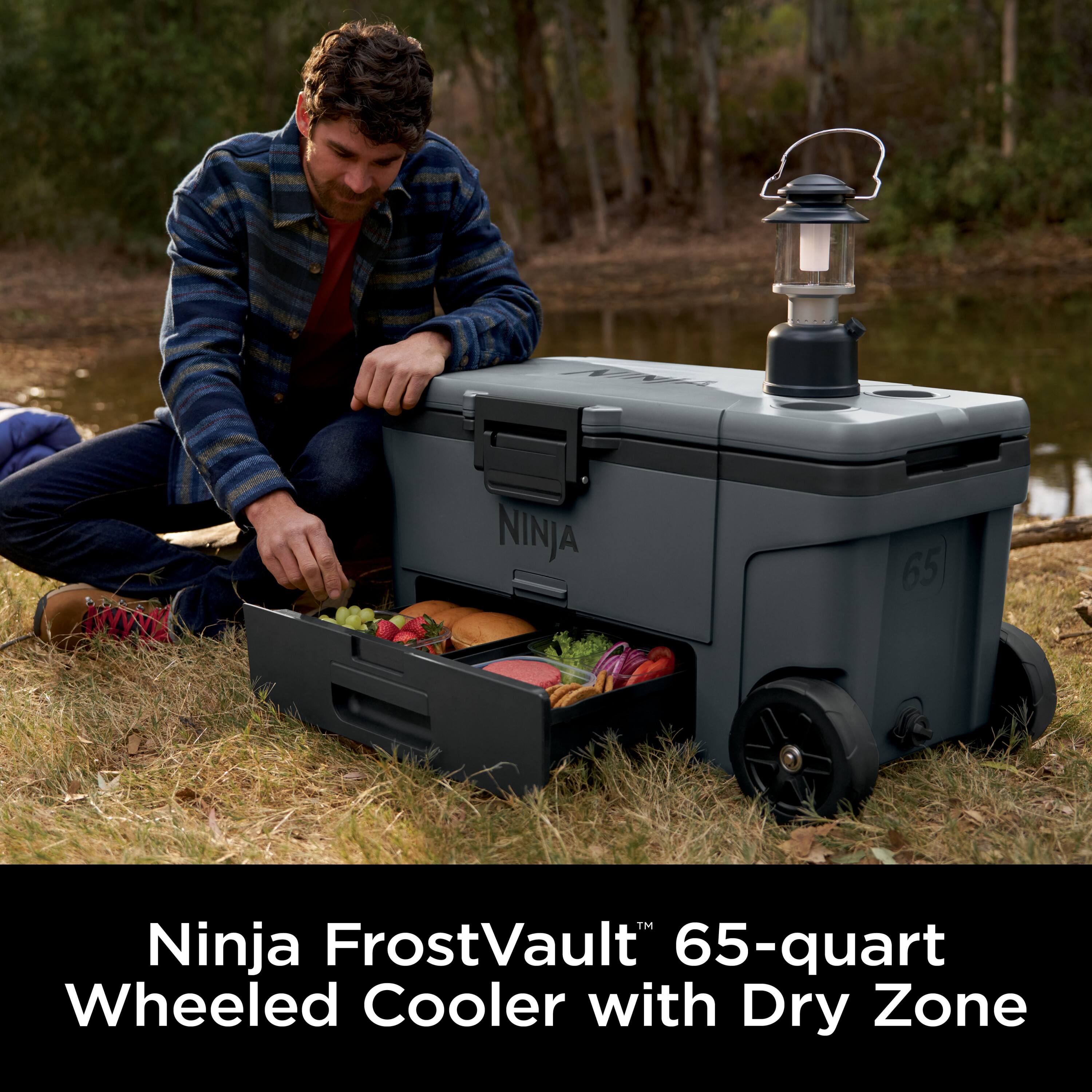 Ninja FrostVault 65 qt. Wheeled Cooler with Cold Dry Zone