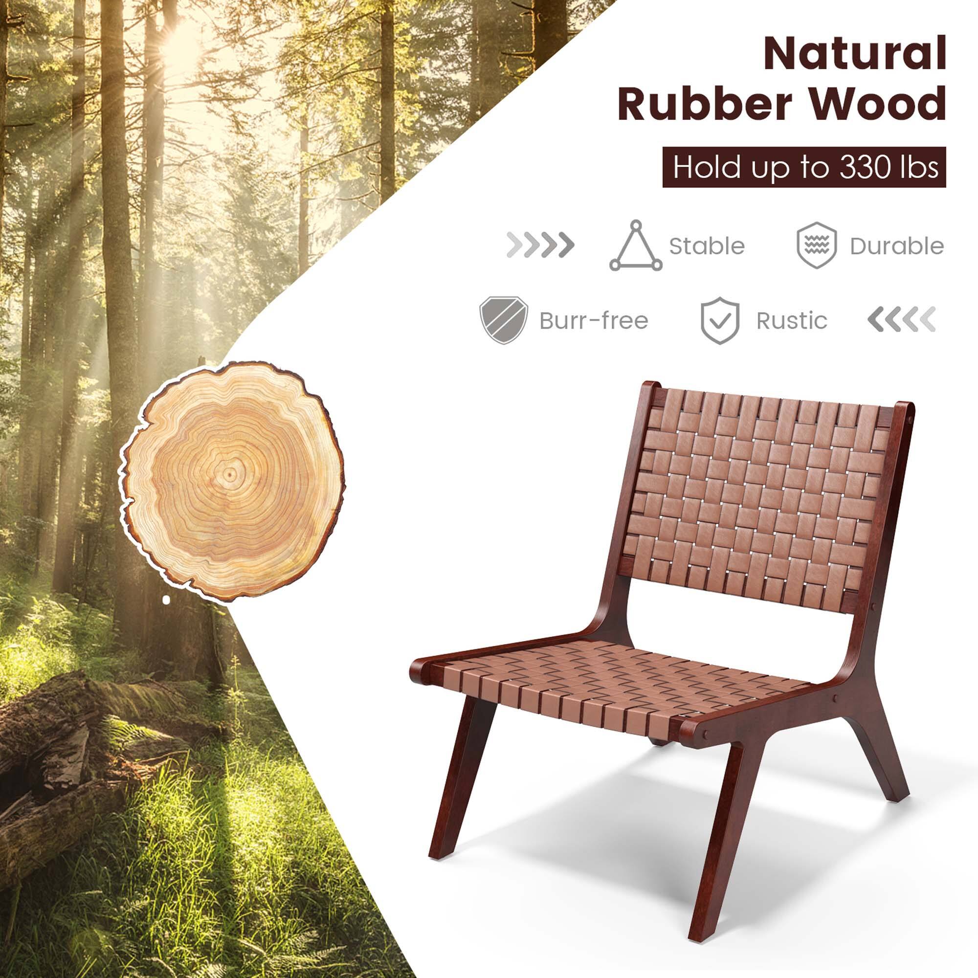 Natural Rubber Wood Hold up to 330 lbs Stable Durable Burr-free Rustic