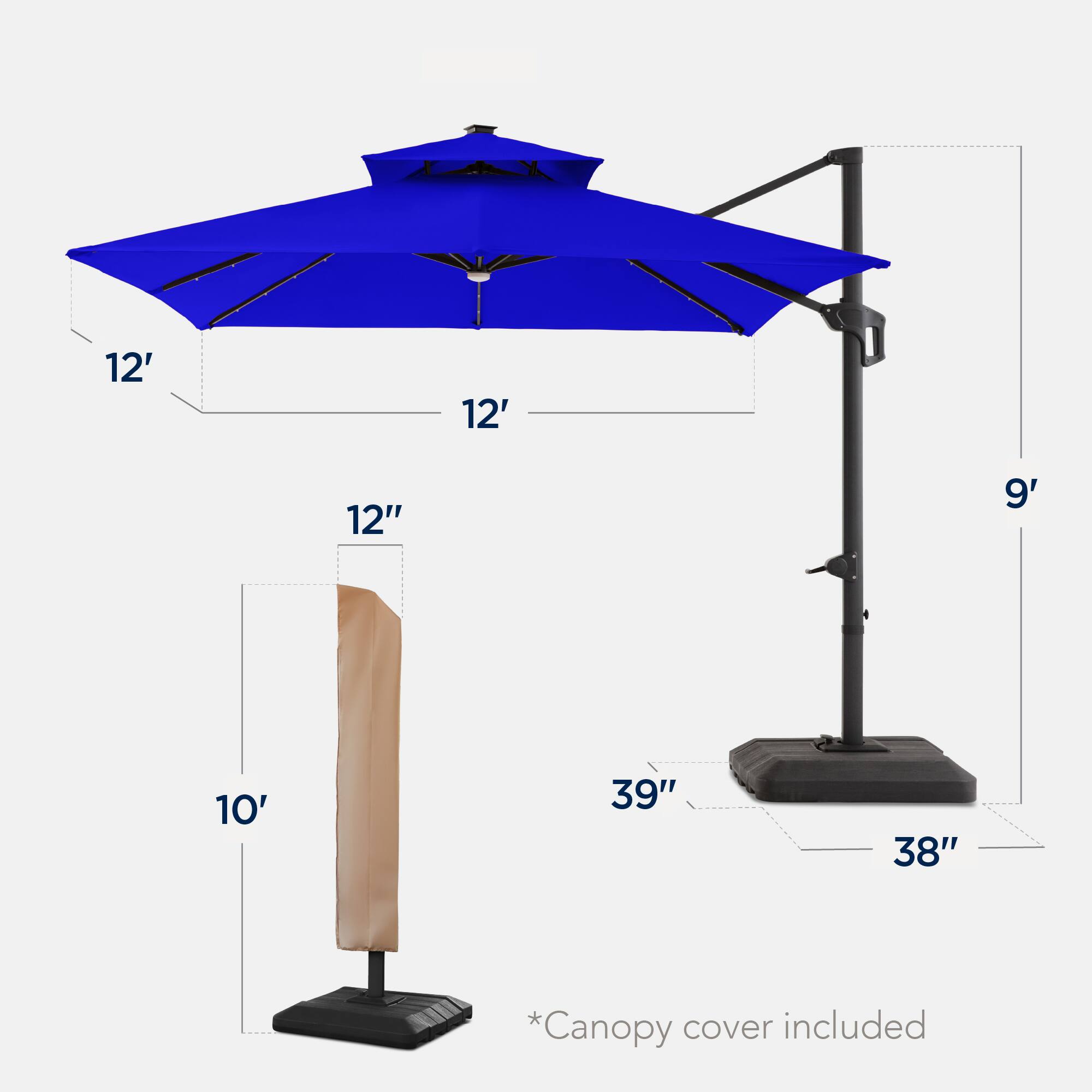 12' 12' 12" 9' 10' 39" 38" *Canopy cover included