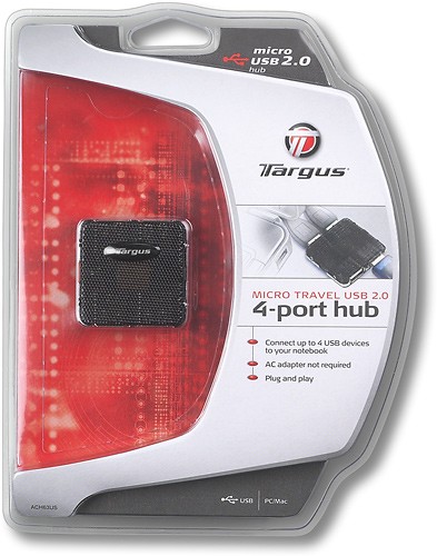 Targus, USB 2.0, 4-port Basic Hub ACH114US 92636254315