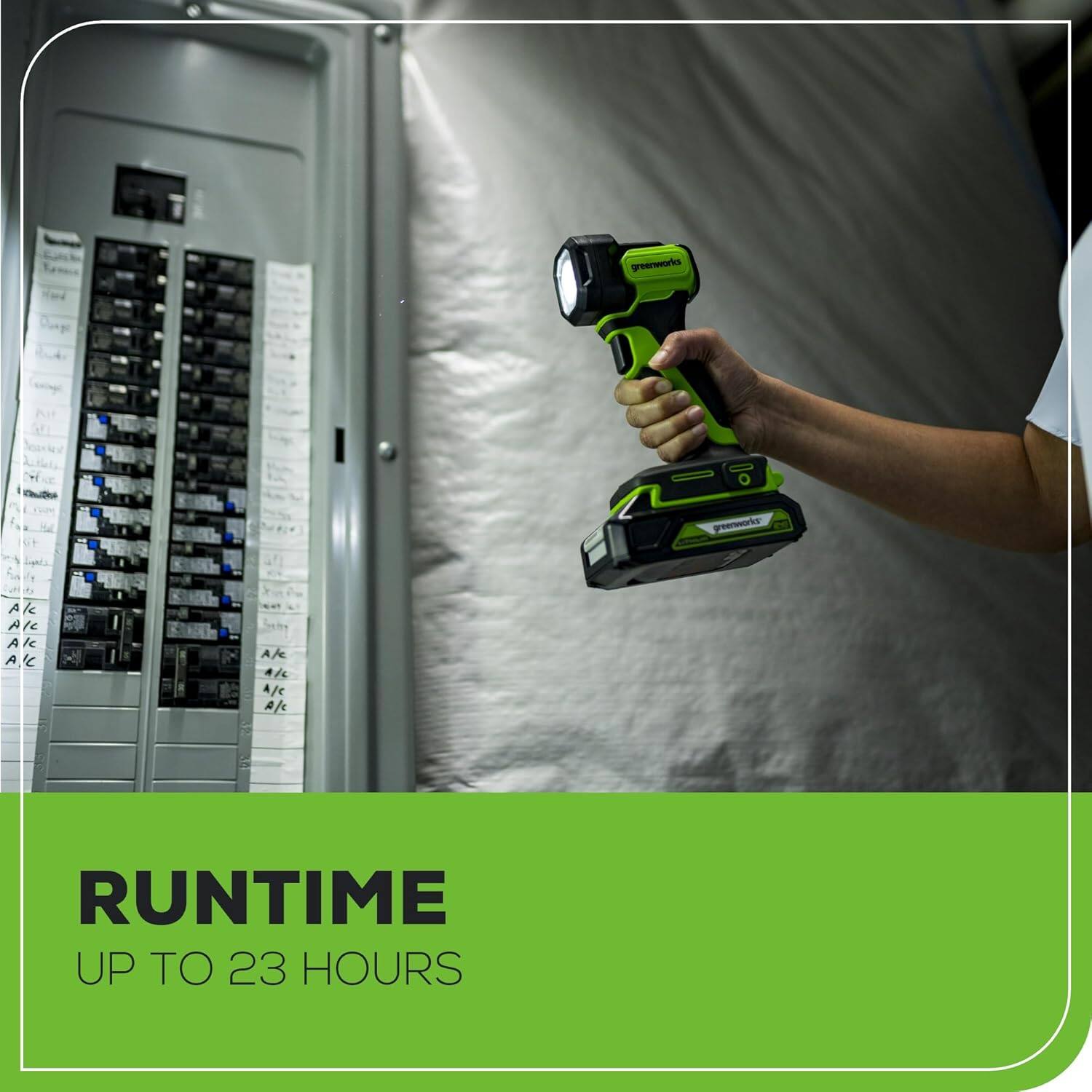 RUNTIME UP TO 23 HOURS