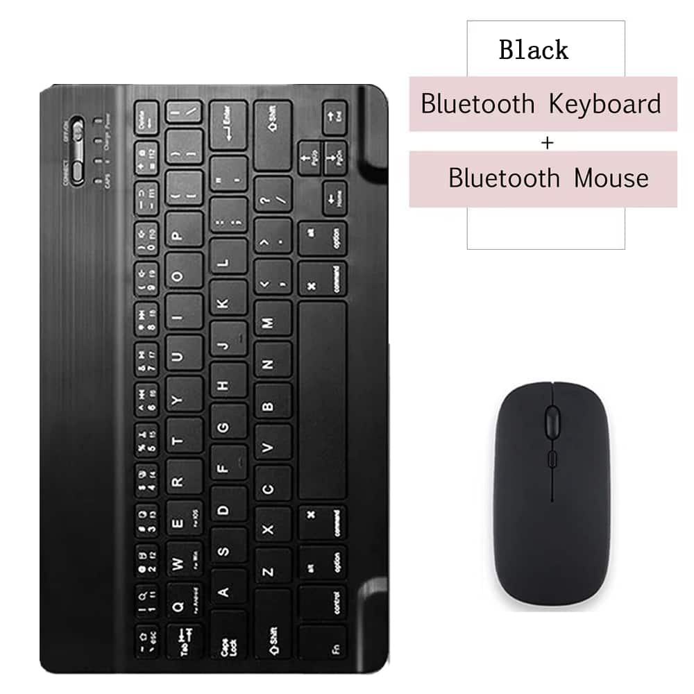 Luckbyte - 10" Ultra-Thin Bluetooth Wireless Mini Keyboard, Portable Slim Keyboard for iPad, iPhone, Android Tablets & Smartphones - Black2