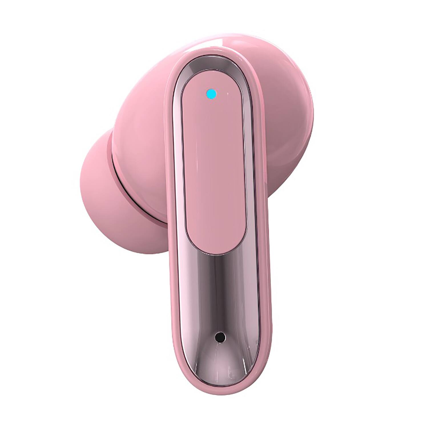 Back. RCA - WAVE-45 TWS Bluetooth In-Ear Earbuds, Mics, On-Ear Controls, ANC, Charging Case, Touch Screen, 6 Hr Play Time - Pink.
