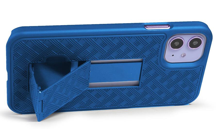 Alt View 4. Nakedcellphone - Slim Case for iPhone 11 (with Kickstand) - Blue.