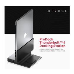 BRYDGE  
ProDock Thunderbolt 4 Docking Station  
A single motion vertical dock with the expandability of a multiport hub.