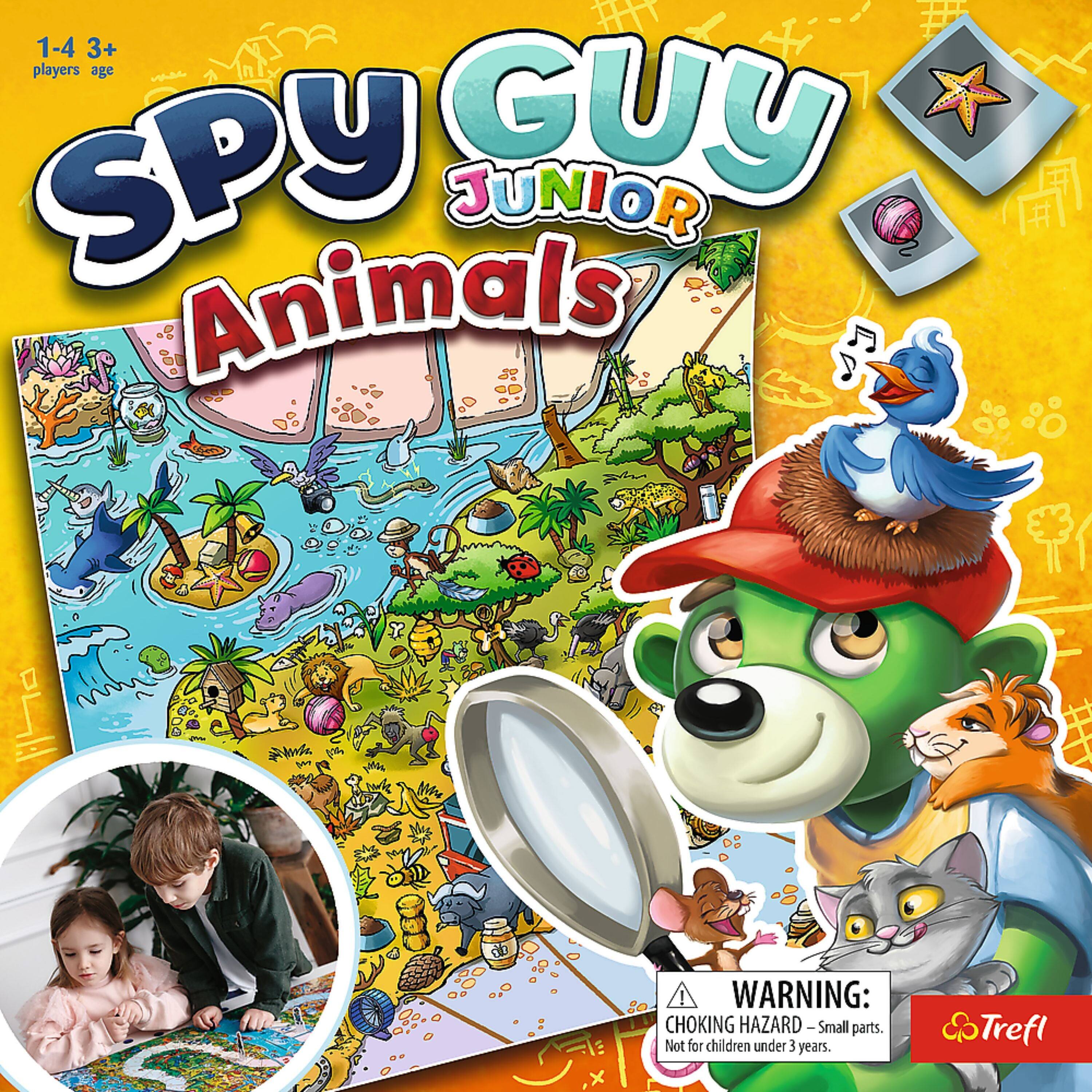 1-4 players age 3+  
SPY GUY JUNIOR  
Animals  

WARNING: CHOKING HAZARD - Small parts. Not for children under 3 years.  
Trefl
