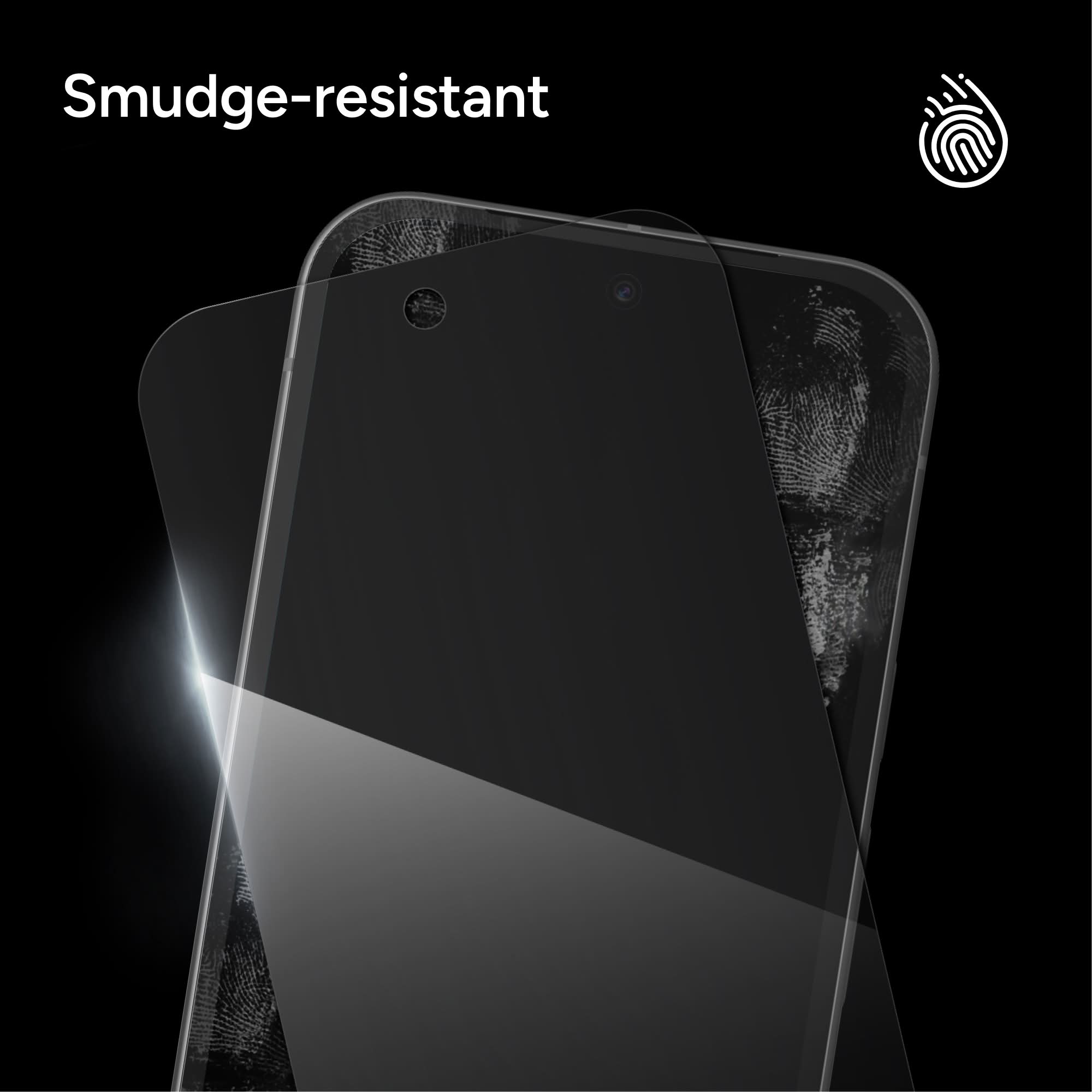 Left. ZAGG - Glass+ Defense Screen Protector for Google Pixel 10a - Clear.