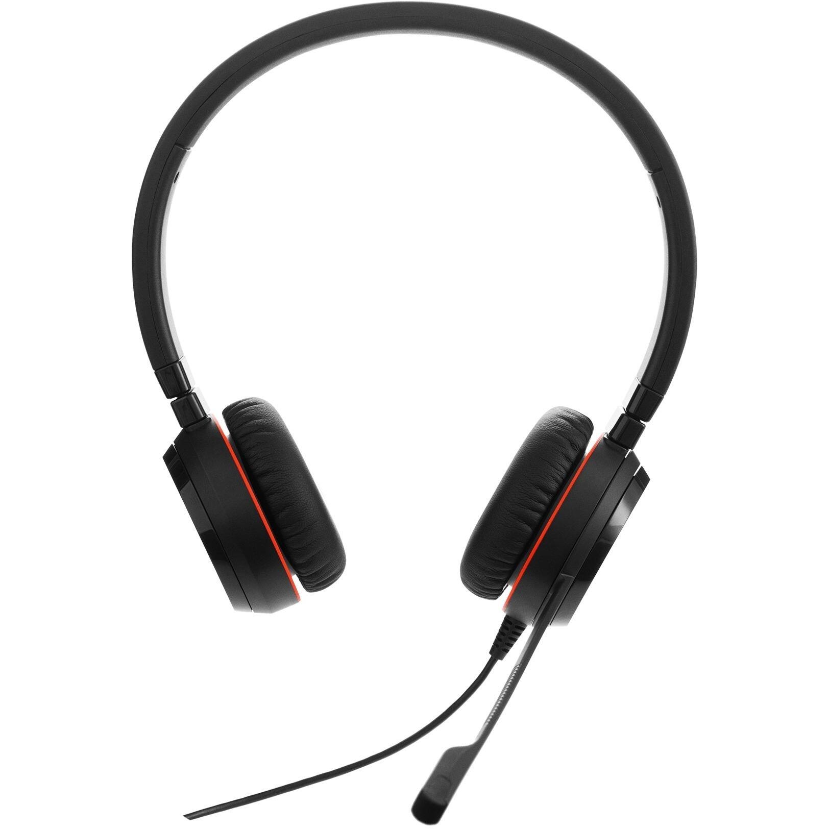 Alt View 1. Jabra - Jabra Evolve 30 II Headset - Stereo - Mini-phone (3.5mm) - Wired - Over-the-head - Binaural - Circumaural - 3.94 ft - Red.