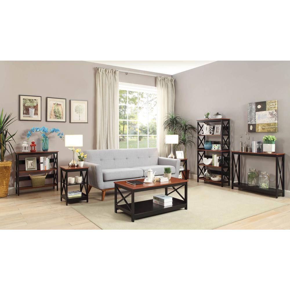 Alt View 1. Convenience Concepts - Oxford Coffee Table - Cherry / Black.