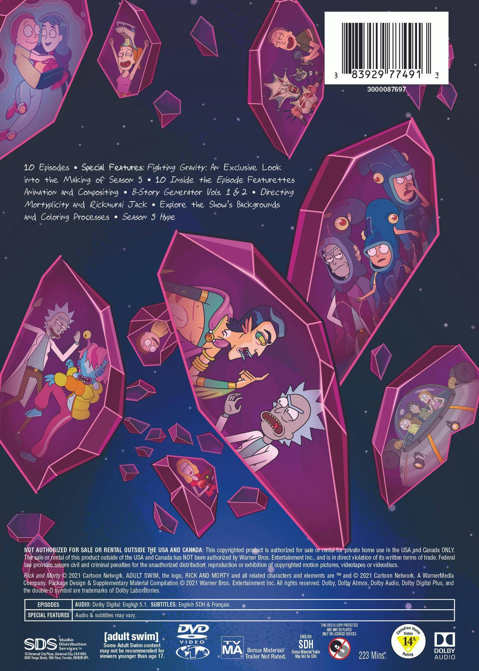 Back. Rick and Morty: Season 5 [DVD].