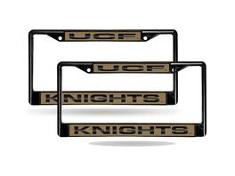 Rico Industries - Central Florida Knights UCF Black Metal (Set of 2) Laser Cut License Plate Frames UCF - Multi