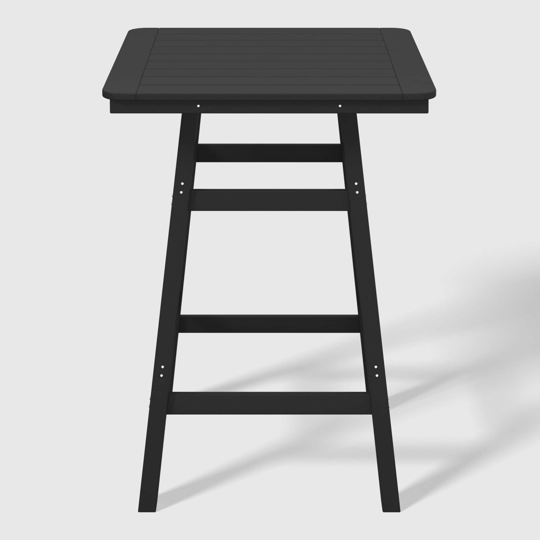 "WestinTrends - Malibu 30"" Square Outdoor Patio Bistro Bar Table With Umbrella Hole - Black" price history on PriceWatchPro