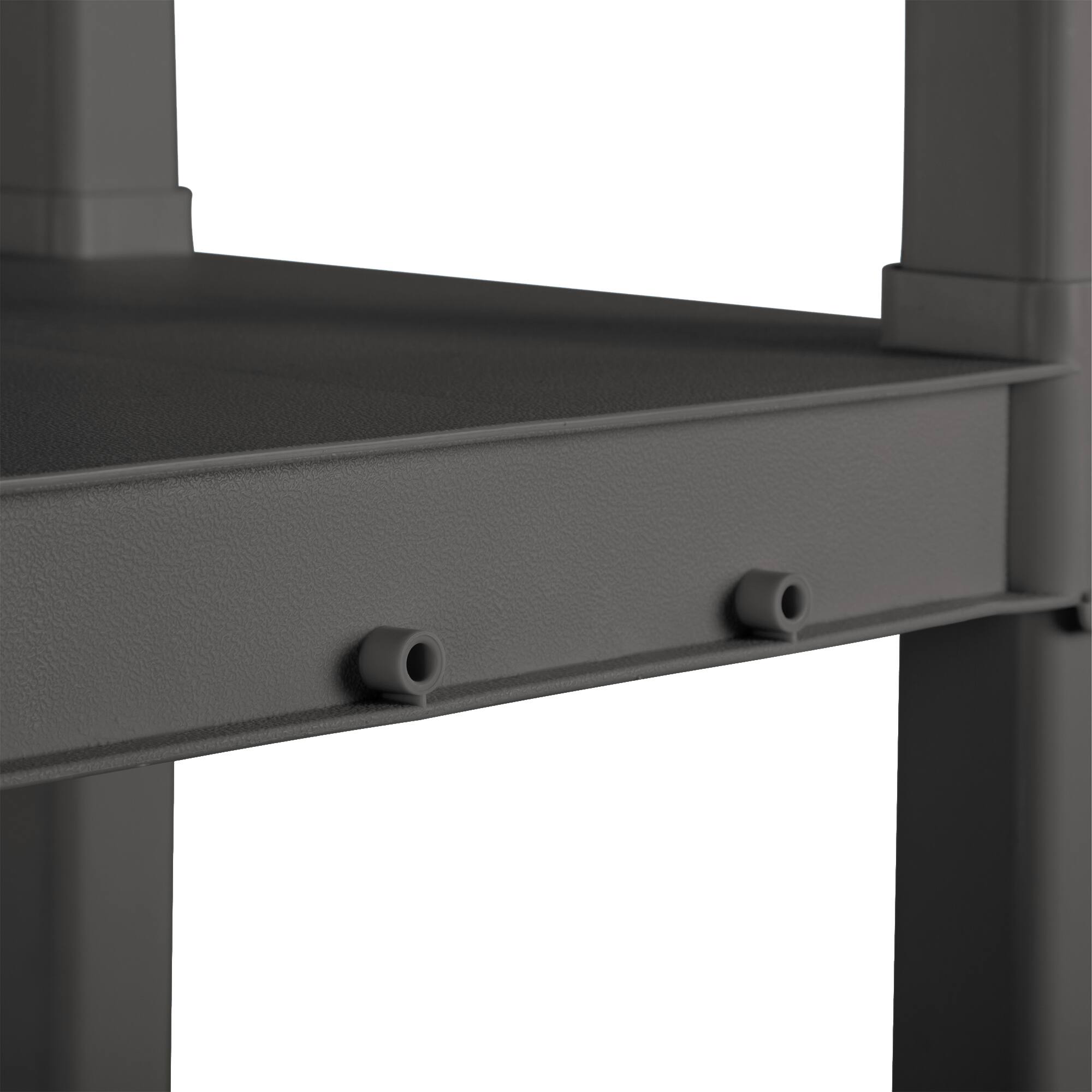 Alt View 5. Sterilite - Sterilite Plastic Shelf Storage Organizing Unit with 4 Shelves, Gray, 3 Pack - Flat gray.