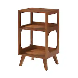Crosley Furniture - Asheville Small Record Player Stand With Vinyl Storage - Walnut