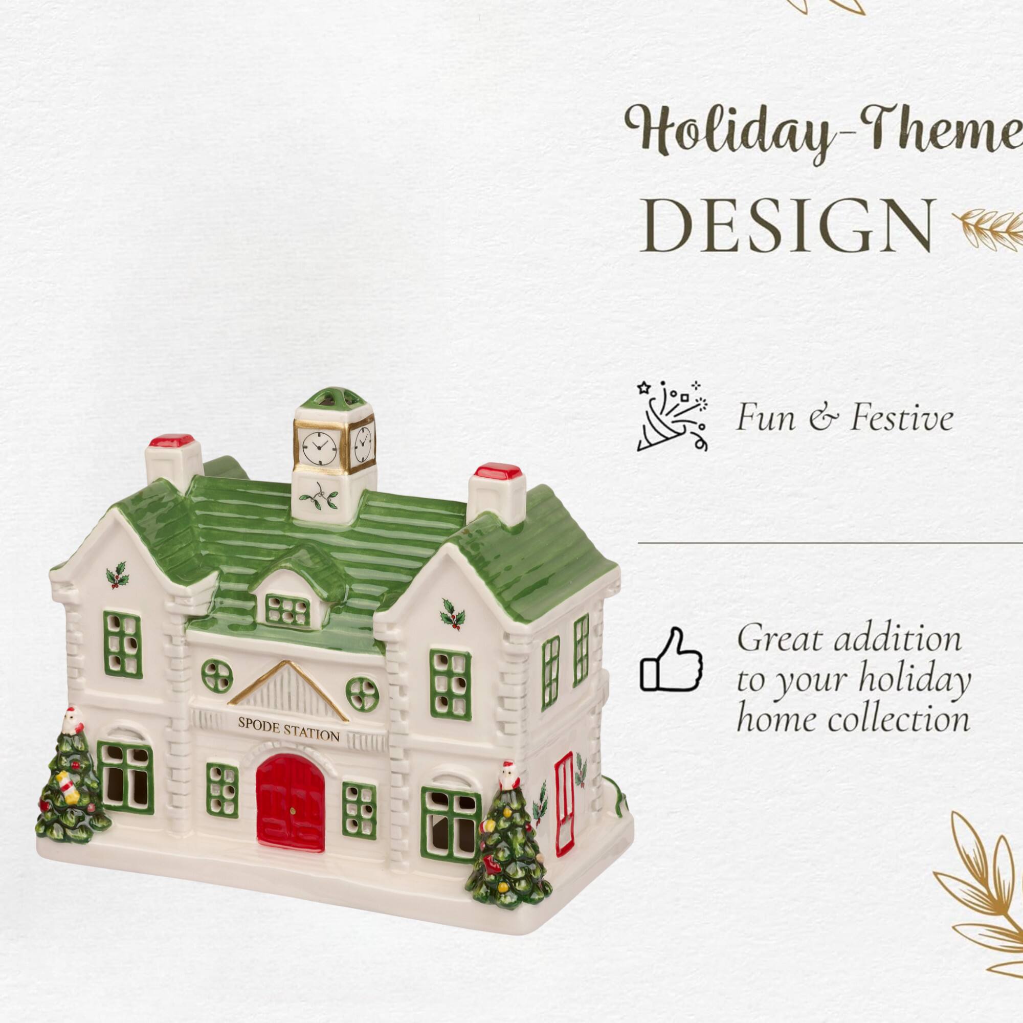 Holiday-Theme DESIGN  
Fun & Festive  
SPODE STATION  
Great addition to your holiday home collection