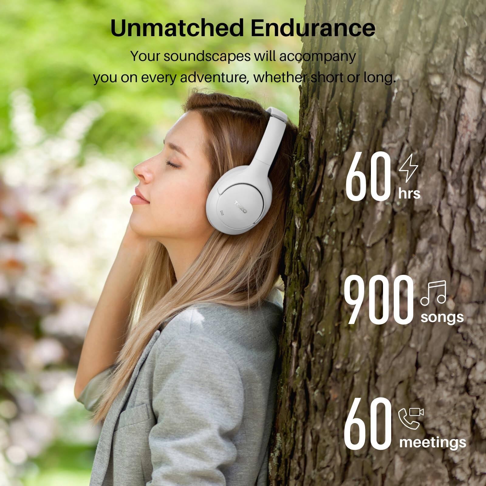Unmatched Endurance
Your soundscapes will accompany you on every adventure, whether short or long.
60 hrs
900 songs
60 meetings