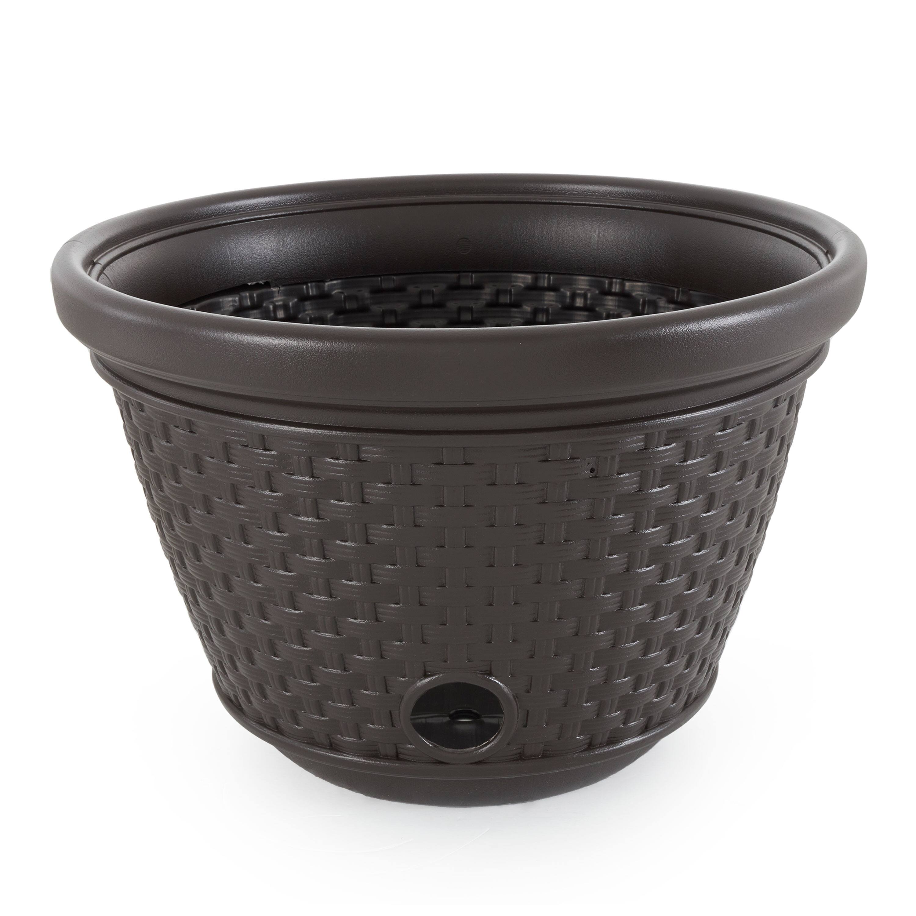 Alt View 6. Suncast - Suncast 100 Foot Resin Wicker Garden Water Hose Storage Holder Pot (2 Pack).