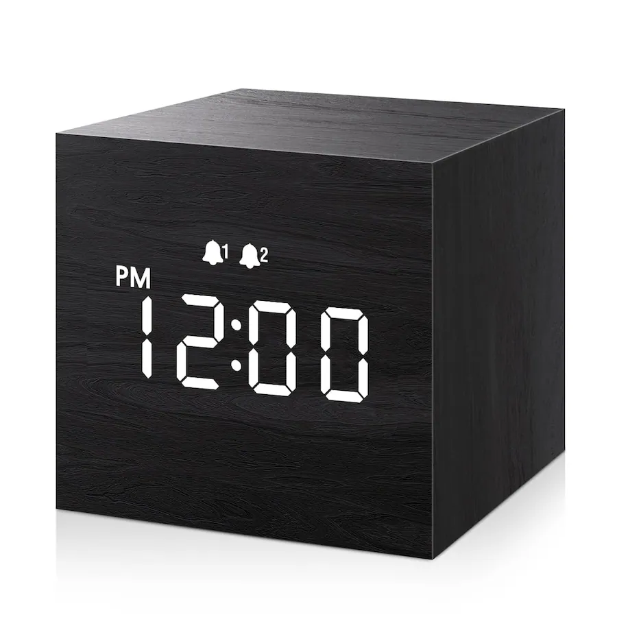 Time Clock Mini Dazzed Corner 2.5 inch Cubic Mini Alarm Clock, Digital LED Time Display ...