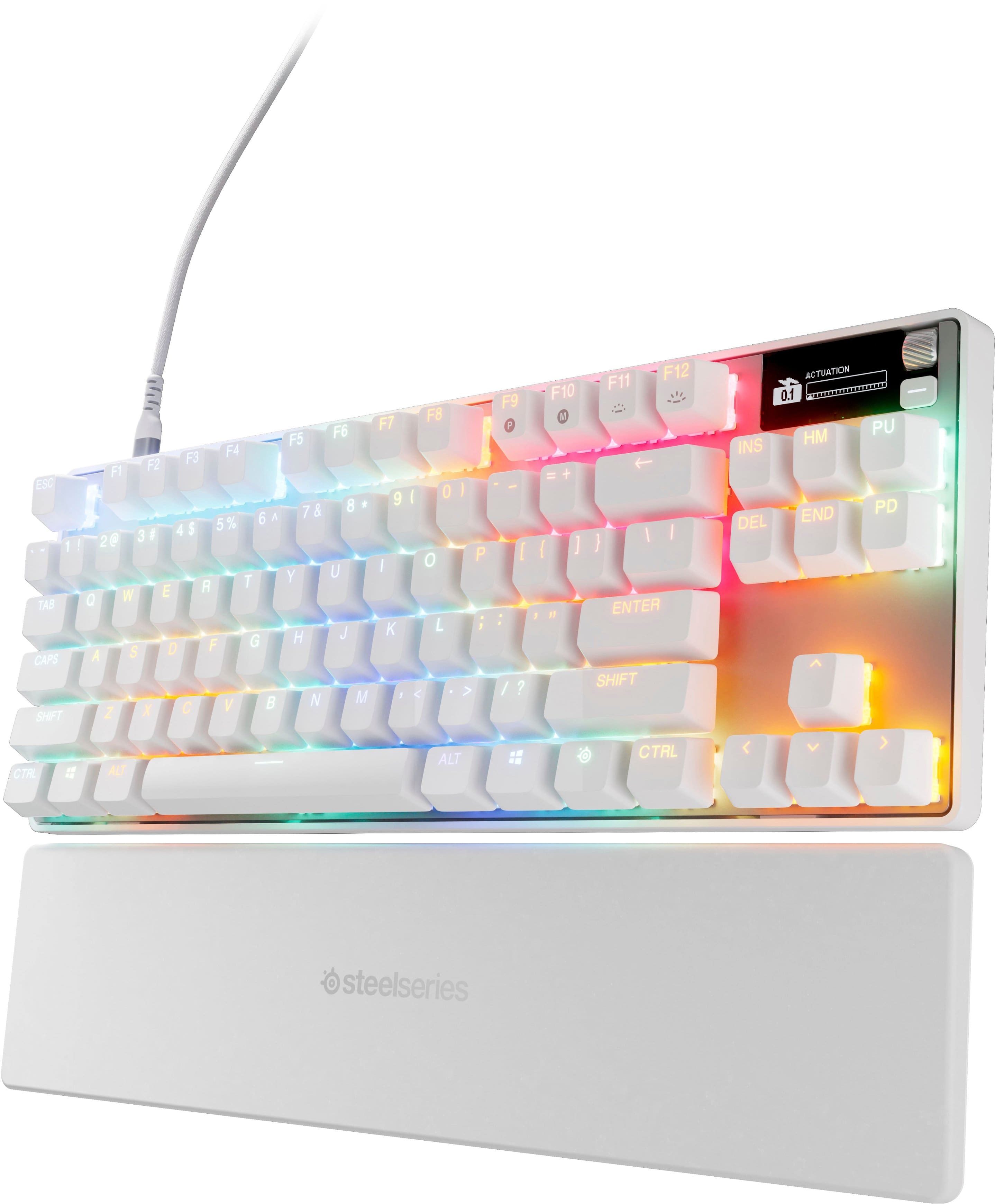 SteelSeries - Apex Pro TKL Gen 3 Wired Mechanical OmniPoint Adjustable HyperMagnetic Gaming Keyboard with Rapid Tap - White - Front_Zoom