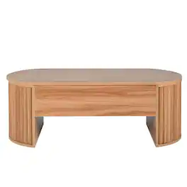 Forest'nSky - 47.2''Lift Top Coffee Table with Hidden Compartment for Home Living Room - Acacia Wood