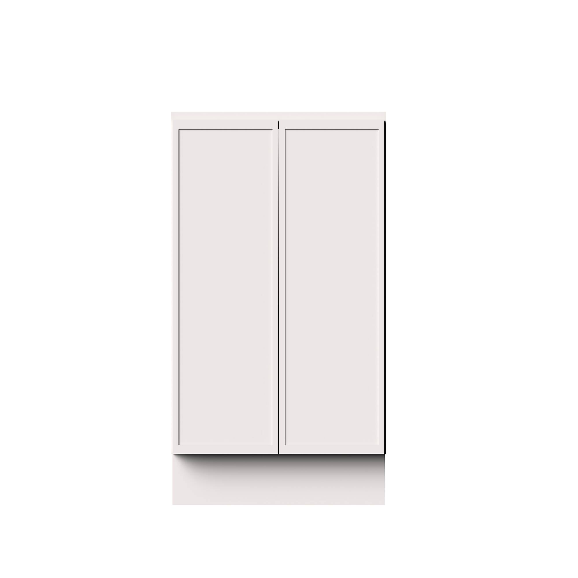 Alt View 1. Boyel Living - 30-in W x 34.5-in H x 24-in D Slim Shaker RTA Kitchen Full Height Door Base Cabinet with Soft-Close - Snow White.