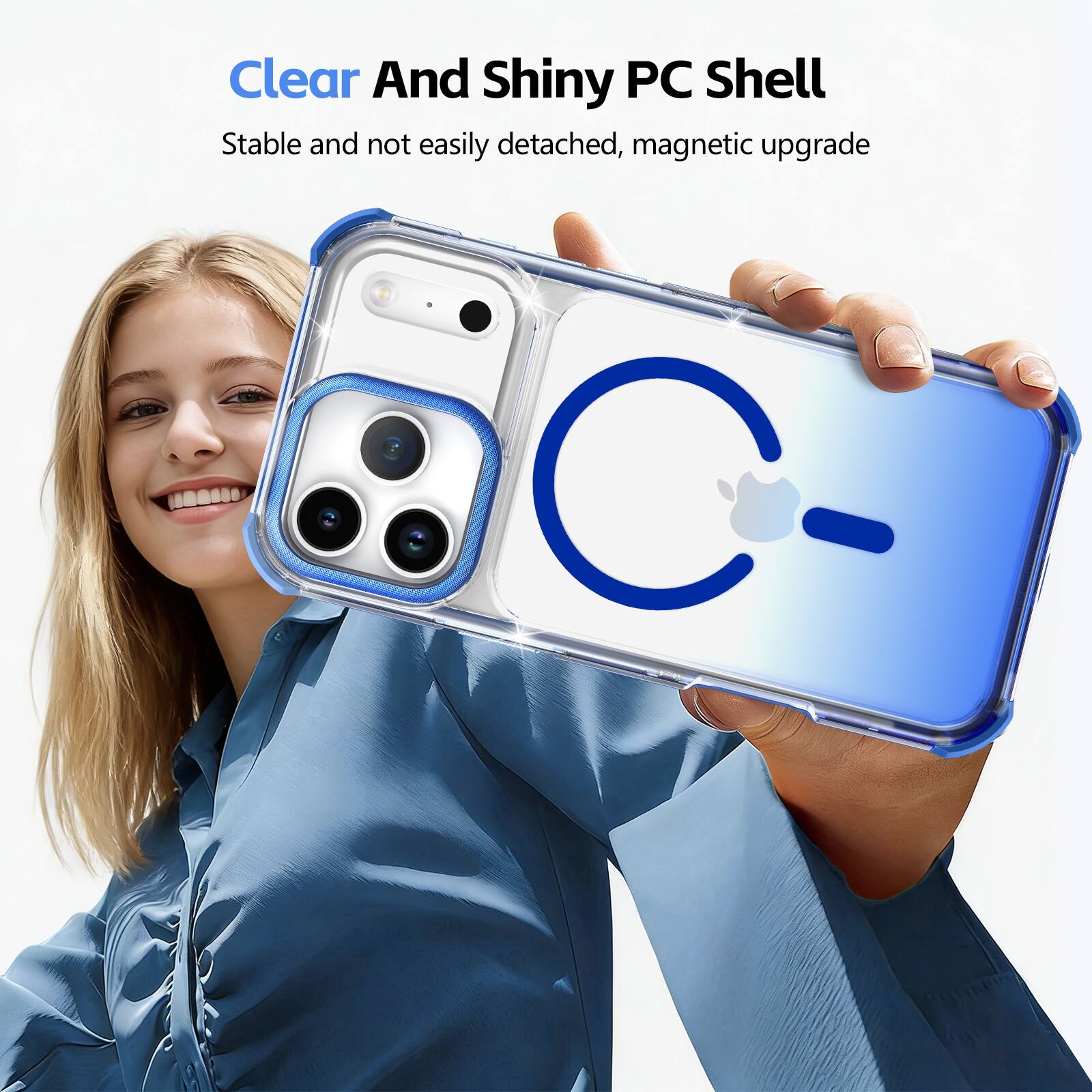 Clear And Shiny PC Shell  
Stable and not easily detached, magnetic upgrade