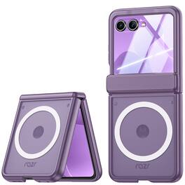 Dteck - for Motorola Razr (2026) (2025)(2024)Magnetic Case with Front Screen Protector,Rugged Matte Cover for Moto Razr 70/60/50 - HD Purple