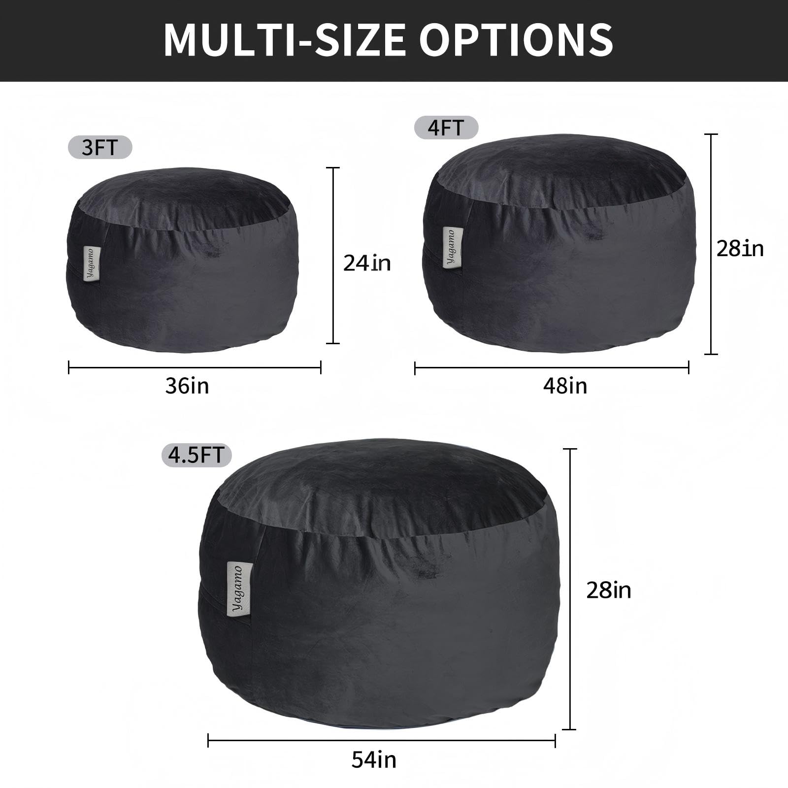 MULTI-SIZE OPTIONS

3FT  
24in x 36in

4FT  
28in x 48in

4.5FT  
28in x 54in