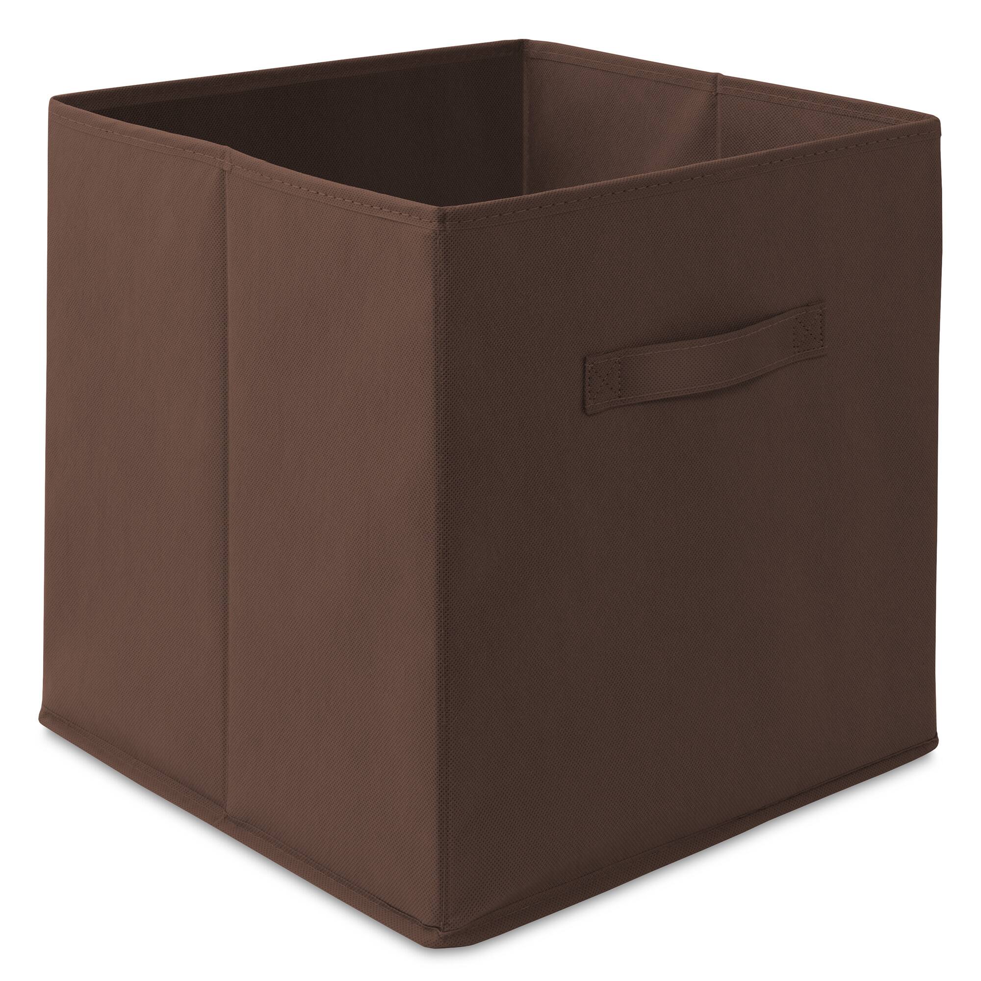 Alt View 1. Casafield - (Set of 12) Collapsible Fabric Cubes - Storage Bins - Brown.