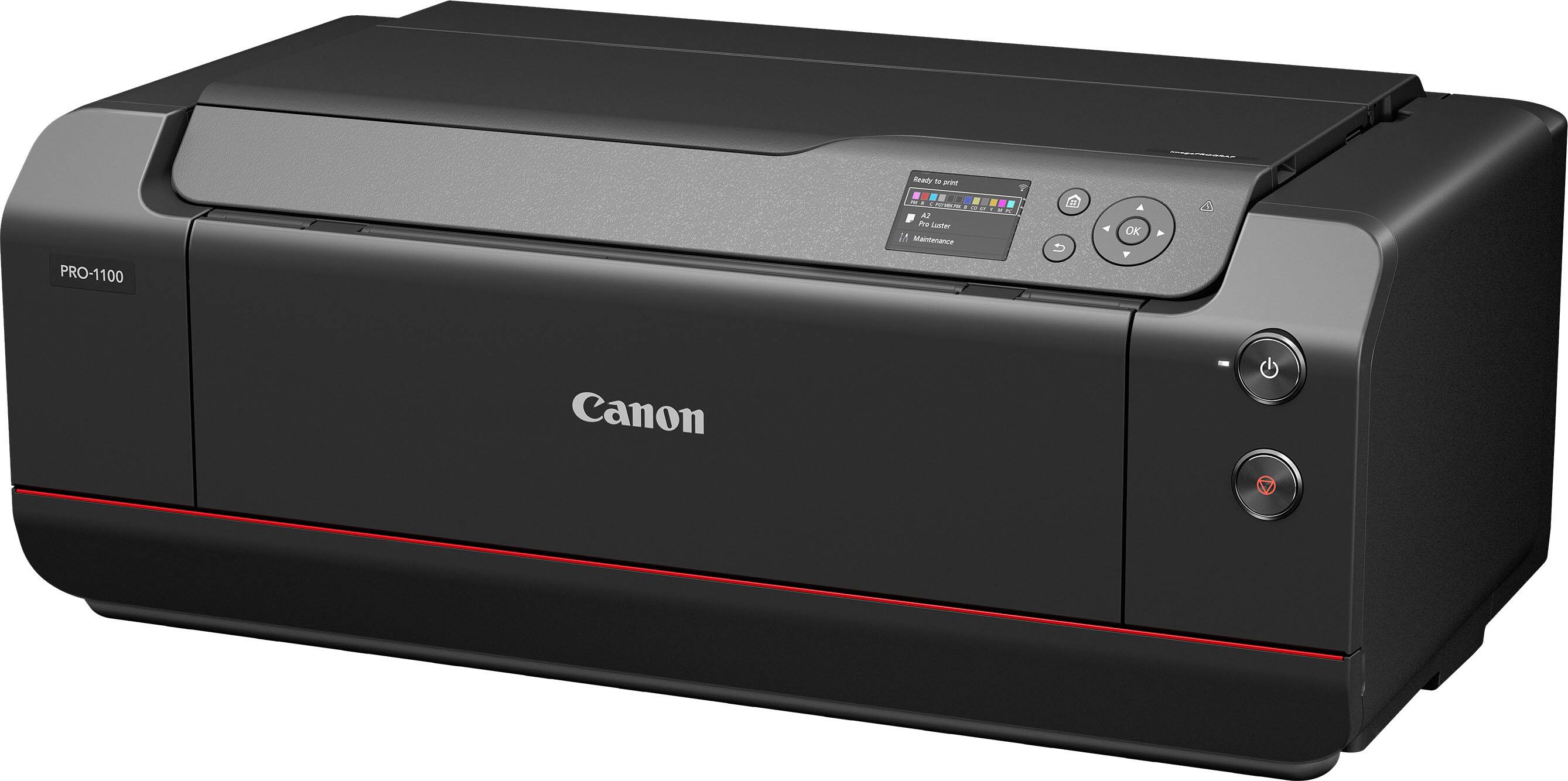 The text on the image reads "Ready a ire EA . - A3 Pe Contter M Mantenuance . a - - OK PRO-1100 Canon - A." The corrected text would be: "Ready for ire EA . - A3 Pe Contter M Mantenuance . a - - OK PRO-1100 Canon - A."