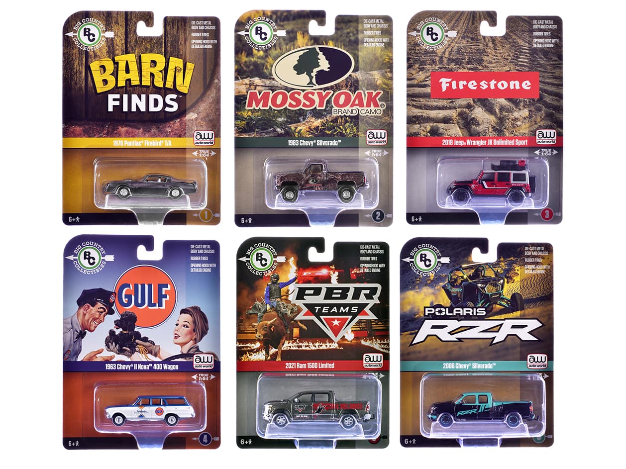 Autoworld - Big Country Collectibles 2025 Release 1 Set of 6 pieces 1/64 Diecast Model Cars by Auto World price history on PriceWatchPro