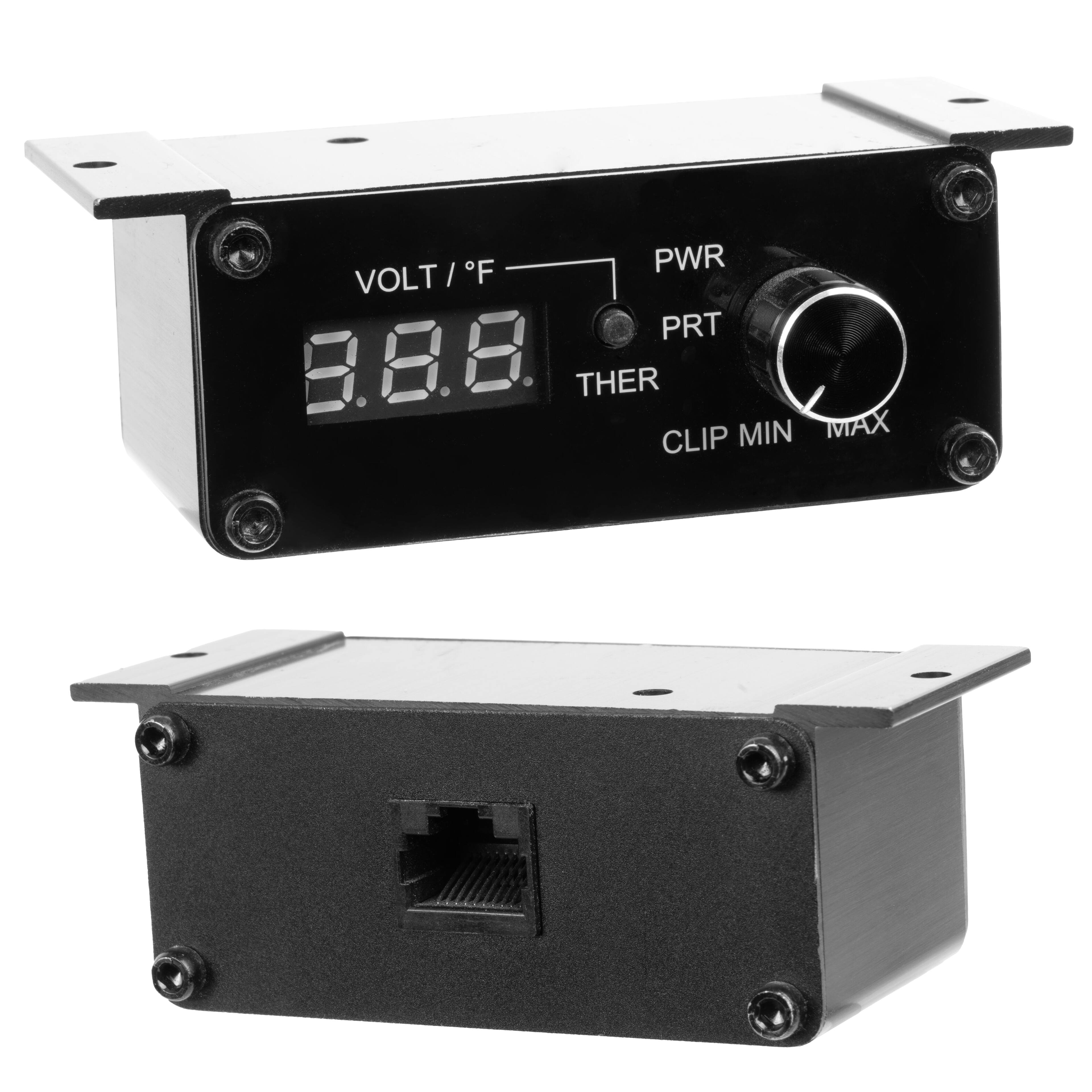 PWR VOLT °F PRT 8.8.8. THER CLIP MIN MAX