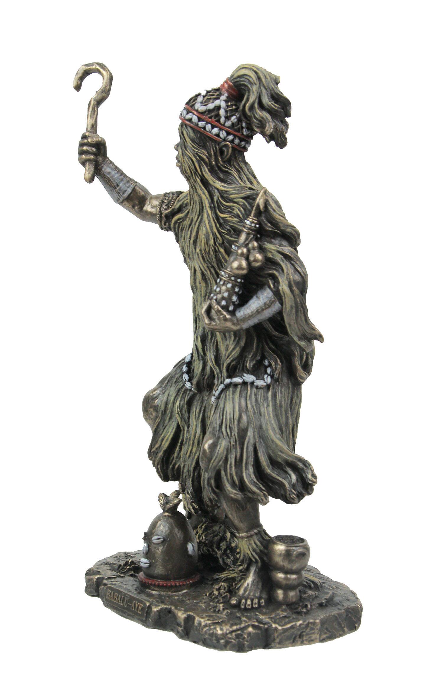 Alt View 1. Veronese Design - Bronzed Finish Babalu Aye Orisha of Health and Healing Statue 8.5 Inches Tall - Bronze.