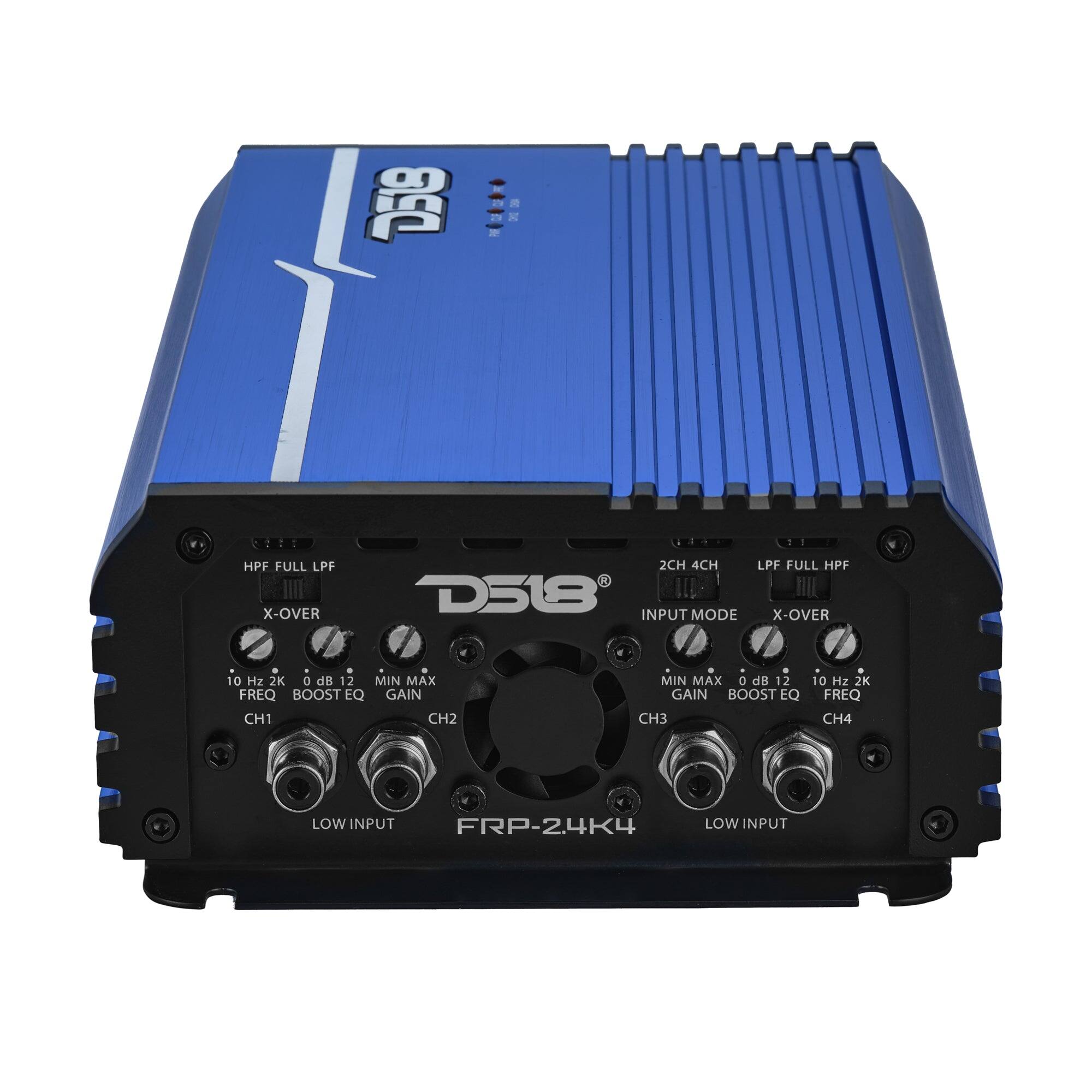 D518

HPF FULL LPF X-OVER  
2CH 4CH LPF FULL HPF D518 INPUT MODE X-OVER  
10 Hz 2K 0 dB 12 MIN MAX FREQ BOOST EQ GAIN CH1 CH2  
MIN MAX 0 dB 12 GAIN BOOST EQ CH3  
10 Hz 2K FREQ CH4  
LOW INPUT FRP-2.4K4  
LOW INPUT