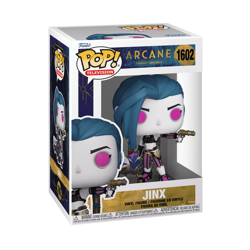 RE p i OAA Funko ARCANE 1602 1 POP! LEAGUE - LEGENDS S TELEVISION JINX EN VINYLE FIGURE / FIGURINE EN VINYLE FIGURA DE VINIL FIGURA DE VINIL PELIGRO DE ASFIXIA TOUFFEMENT A ADVERTENCIA: e sitos neo aI 3 mess DANGER J pequelas M i adetuado HAZARD ATTENTION: 1 centants o - -E a non Pates WARNING:  Pellies pices de convent D a chide 2de 1 norths Snal p - ste

Corrected text:

Funko POP! Television  
ARCANE 1602  
LEAGUE OF LEGENDS  
JINX  
VINYL FIGURE / FIGURINE EN VINYLE / FIGURA DE VINIL  
ADVERTENCIA: PELIGRO DE ASFIXIA  
ATTENTION: DANGER D'ETOUFFEMENT  
WARNING: CHOKING HAZARD