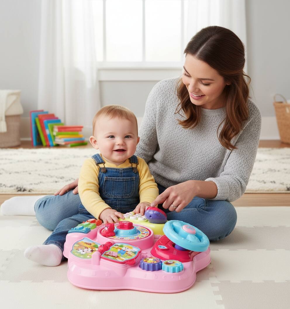 Alt View 3. FINEAK - Magic Star Bilingual Activity Learning Table for Toddlers - Pink.