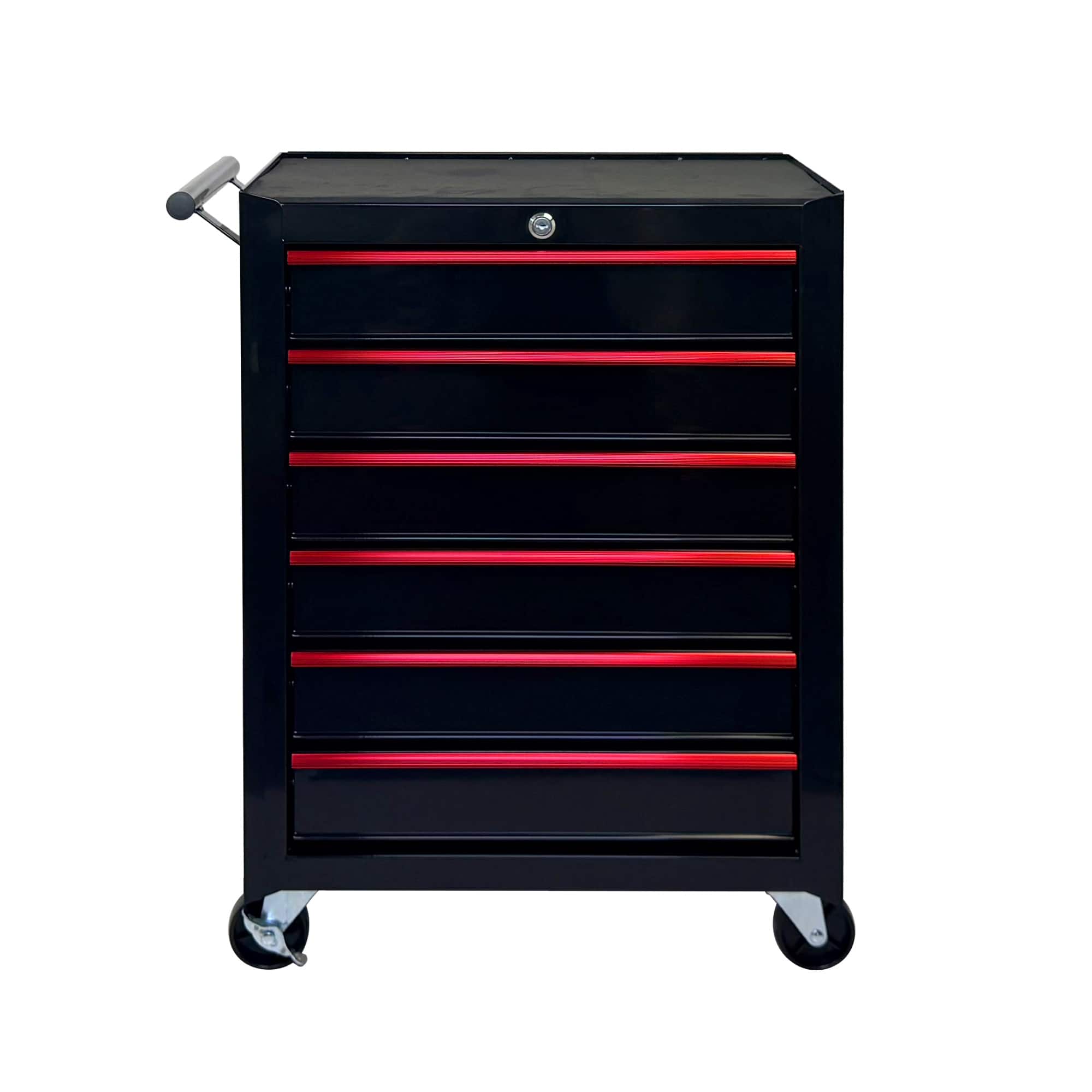 Boyel Living - BLACK Rolling Metal Tool Chest with 6 Drawers, 20" 6-Drawer Tool Chest Cabinet
