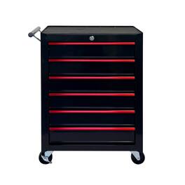 Boyel Living - BLACK Rolling Metal Tool Chest with 6 Drawers, 20" 6-Drawer Tool Chest Cabinet