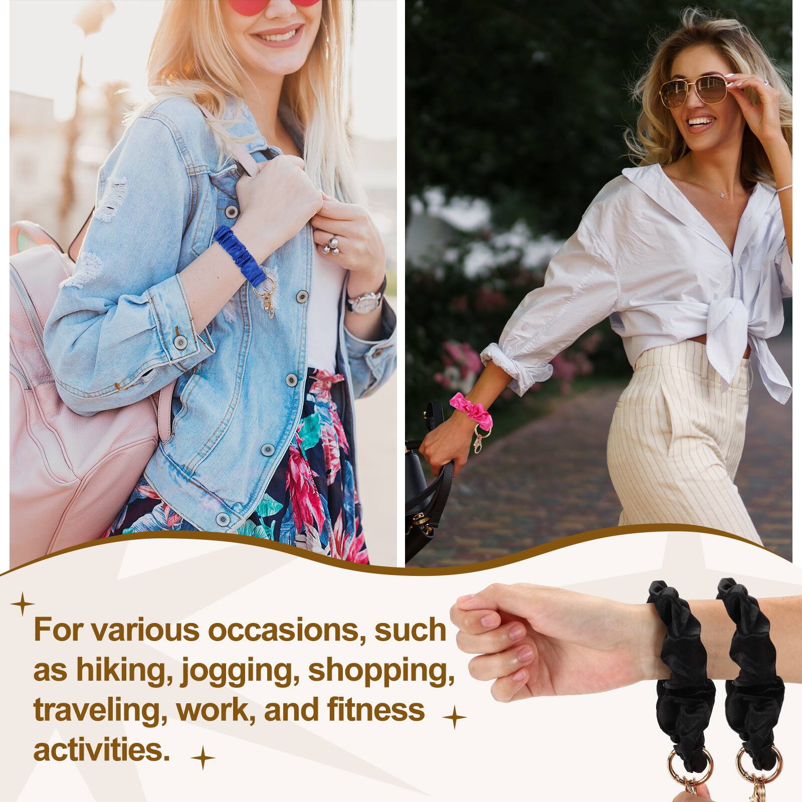 For various occasions, such as hiking, jogging, shopping, traveling, work, and fitness activities.