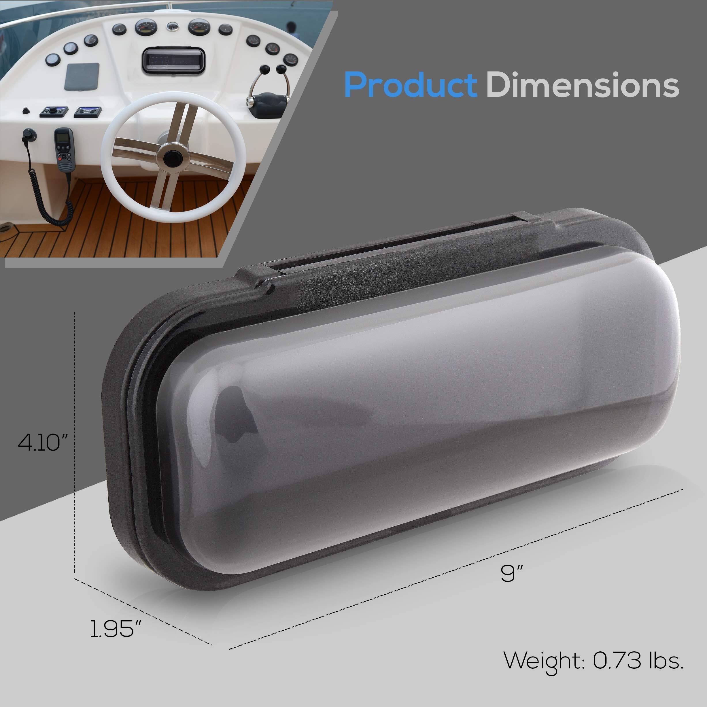 Product Dimensions: 4.10" x 9" x 1.95"  
Weight: 0.73 lbs.