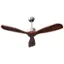 Alt View 12. Costway - Costway 52" Modern Ceiling Fan Indoor/Outdoor Brushed Nickel Finish with Remote - Brushed Nickel + Burlywood.