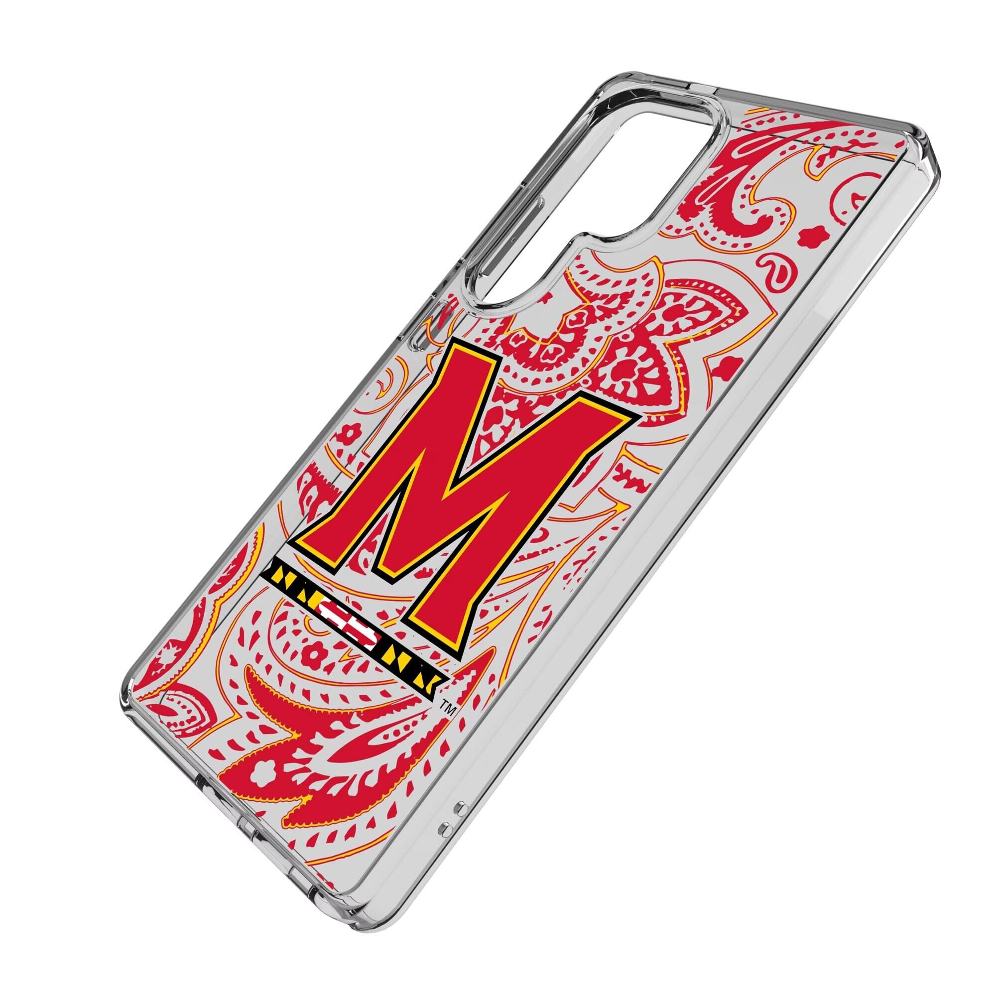 Alt View 1. Keyscaper - Maryland Terrapins Paisley Galaxy Clear Case - S25 Ultra - Multicolor.