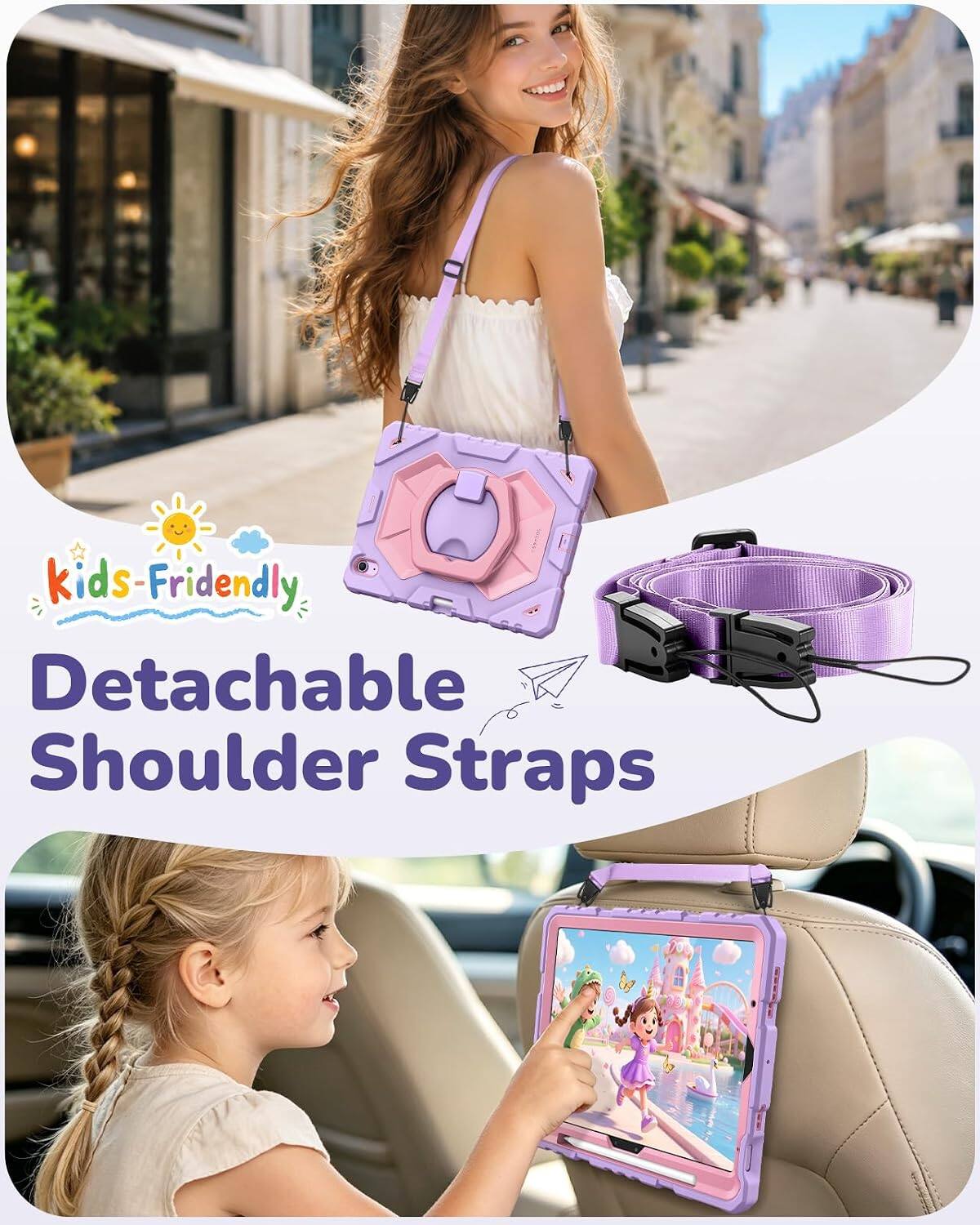 Kids-Friendly Detachable Shoulder Straps