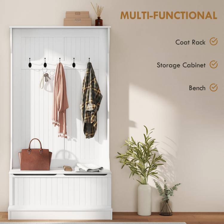 MULTI-FUNCTIONAL

- Coat Rack
- Storage Cabinet
- Bench